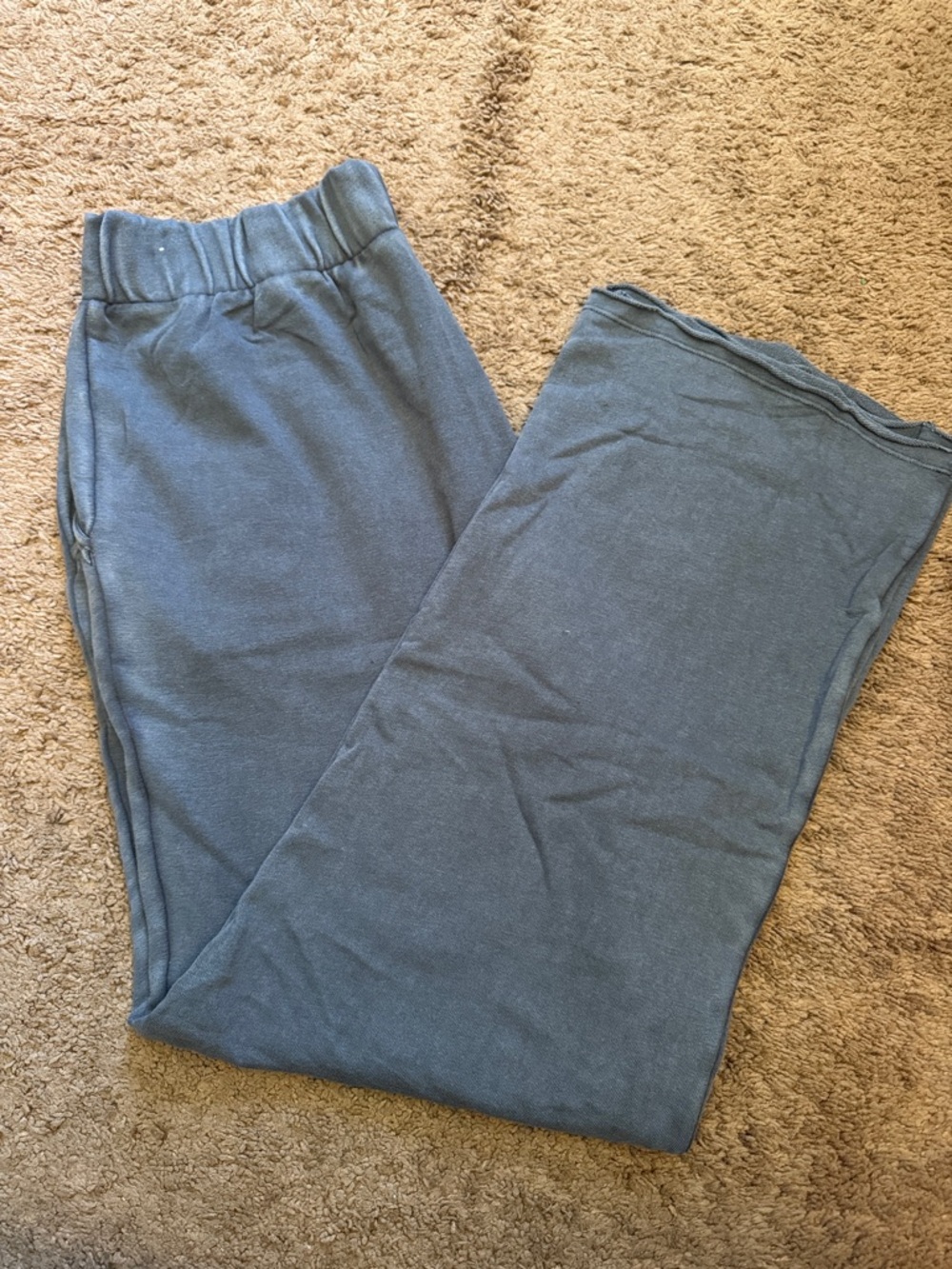 aerie Wide Leg Pants in Slate Blue